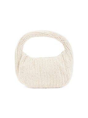 Beaded White Handbag